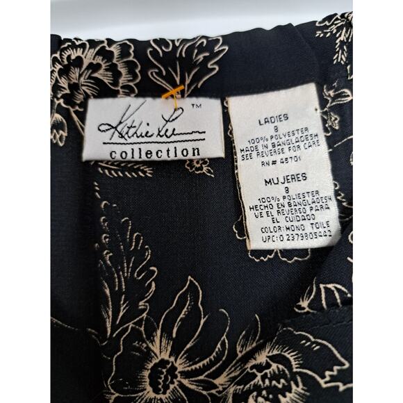 Kathie Lee Collection Womens Skirt Size 8 Black Flowy Feminine Cottagecore - Picture 5 of 10